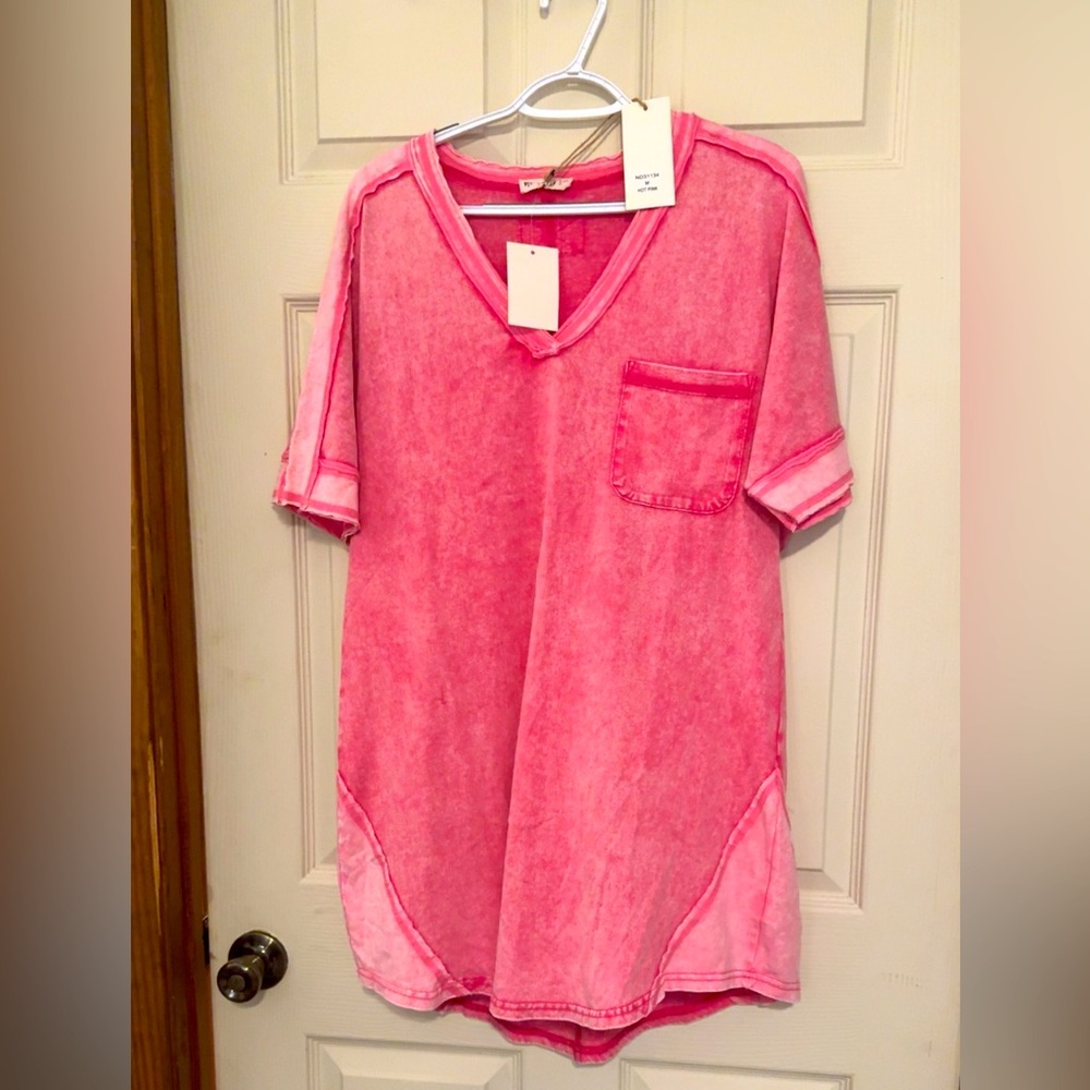 Mineral washed t-shirt dress size medium